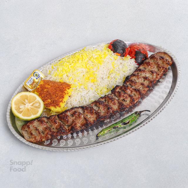 چلو کباب لقمه زعفرانی