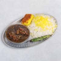 چلو خورشت قورمه سبزی