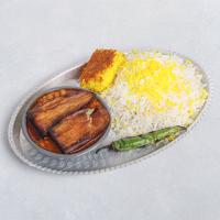 چلو خورشت قیمه بادمجان