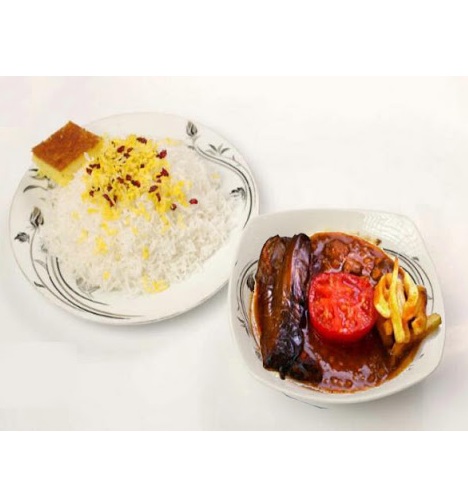 چلوخورشت قیمه بادمجان