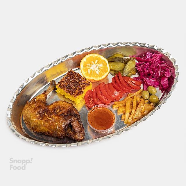خوراک مرغ سرخ شده