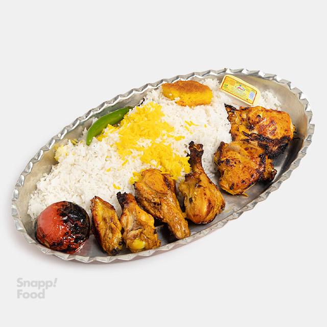 چلو جوجه کباب با استخوان