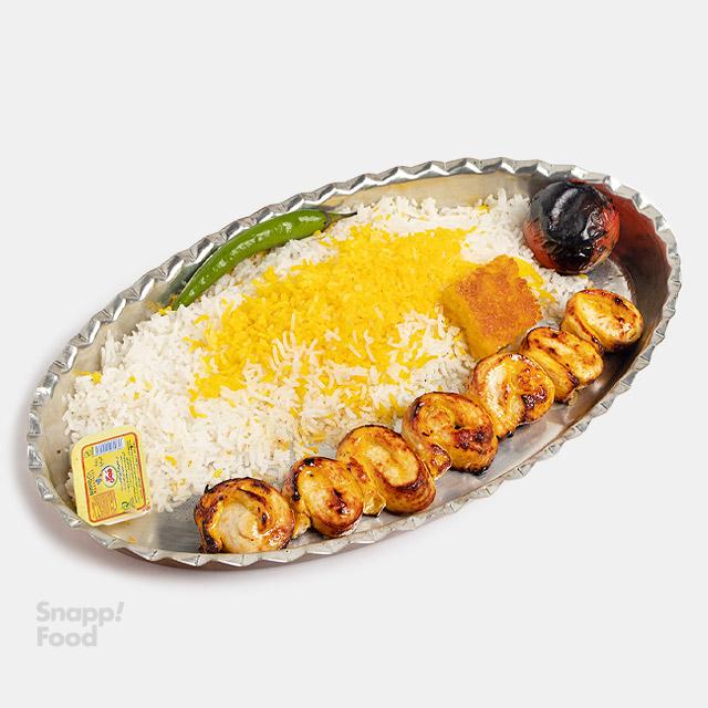 چلو جوجه کباب حلزونی