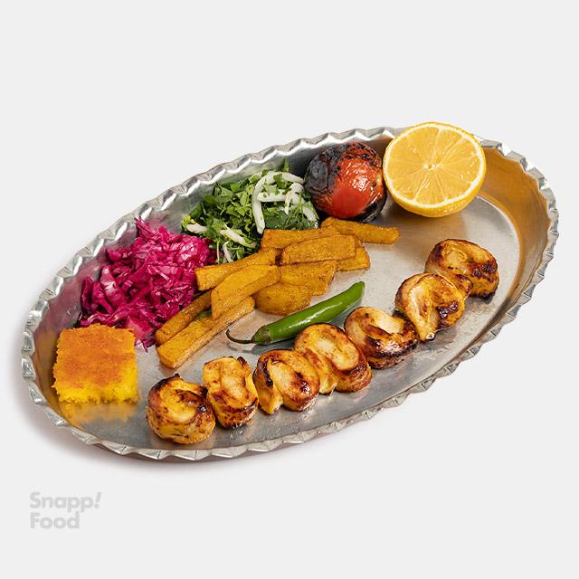 خوراک جوجه کباب حلزونی