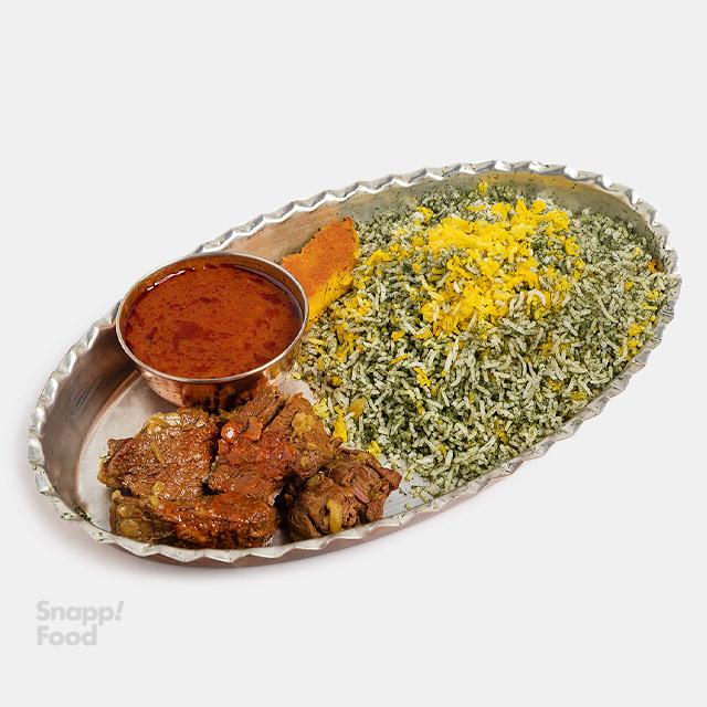 شوید پلو با گوشت