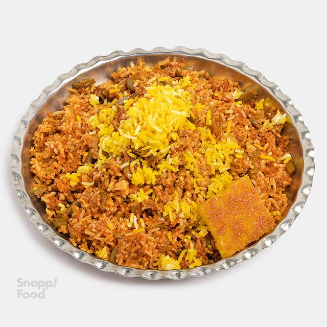 لوبیا پلو با گوشت