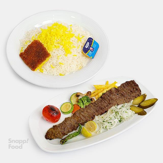 چلو کباب برگ گوسفندی