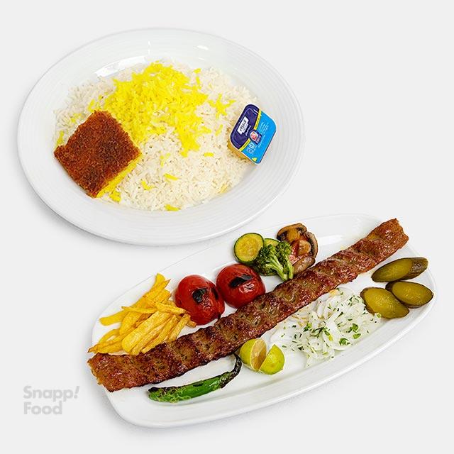 چلو کباب لقمه