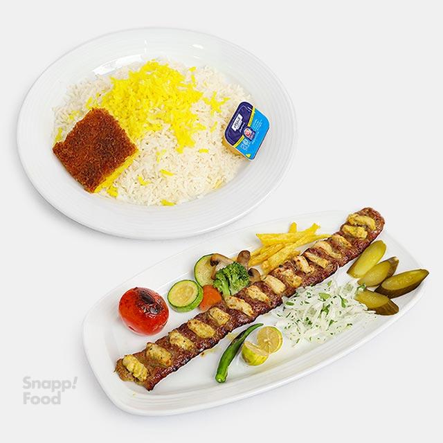 چلو کباب لقمه نگین دار
