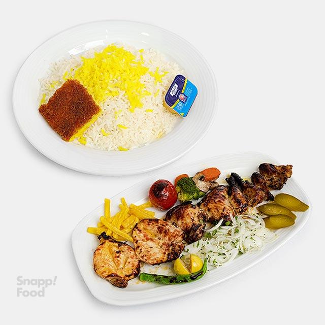 چلو جوجه کباب با استخوان