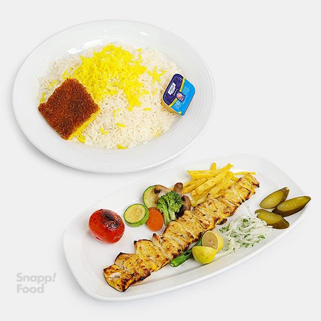چلو جوجه کباب سینه
