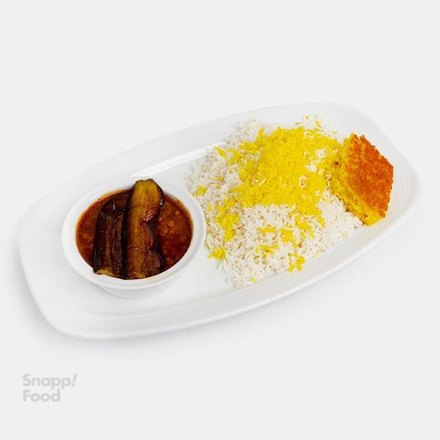 چلو خورشت قیمه بادمجان