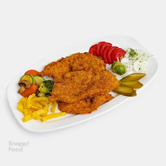 خوراک شنیسل مرغ