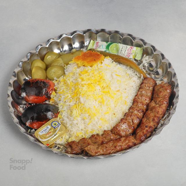 چلو کباب کوبیده دوسیخ