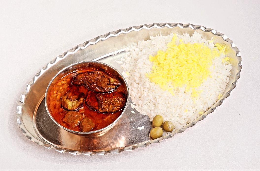 چلو خورشت قیمه بادمجان