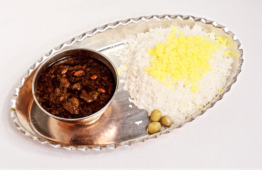 چلو خورشت قورمه سبزی