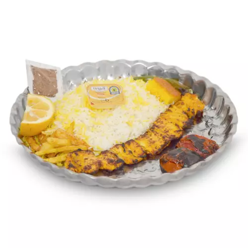 چلو جوجه کباب سینه(معمولی)