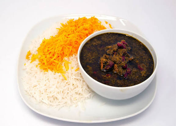 چلوخورشت قورمه سبزی